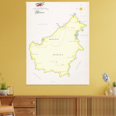 ボル図解入りの、写真付きのネオの地図 キャンバスプリント (インサイチュ (リビング))