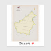 ボル図解入りの、写真付きのネオの地図 シール (シート)