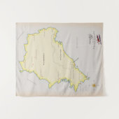 ボル図解入りの、写真付きのネオの地図 タペストリー (正面(横))