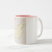 ボル図解入りの、写真付きのネオの地図 ツートーンマグカップ (正面右)