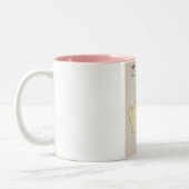 ボル図解入りの、写真付きのネオの地図 ツートーンマグカップ (左)