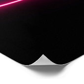 ボレットピンクのネオンスケッチ。抽象芸術ハート量 ポスター (角)