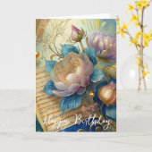 ボロケの花の誕生日 カード (黄色い花)