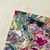 ボロケ花柄 ビーチタオル (インサイチュ)