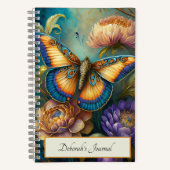 ボロケ花蝶パーソナライズされた類 ノートブック (正面)