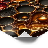 ボロノイポートレート-エンボスアート ポスター (コーナー)