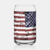 ボロボロのアメリカ国旗 ガラス缶 (左)