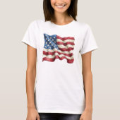ボロボロの米国国旗 4th of July Tシャツ (正面)