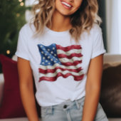 ボロボロの米国国旗 4th of July Tシャツ