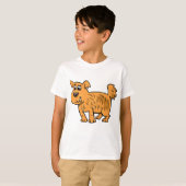 ボロボロオレンジパピードッグ Tシャツ (正面フル)