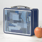 ボロボローブルージャンパッチワークデニムしぼり メタルランチボックス (インサイチュ)