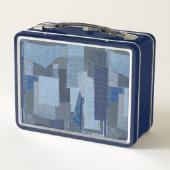 ボロボローブルージャンパッチワークデニムしぼり メタルランチボックス (裏面)