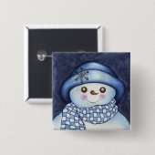 ボロボロ雪だるまボタン 缶バッジ (正面&裏面)