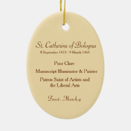 ボローニャの聖キャサリン(SAU 027) セラミックオーナメント