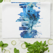 ボローニャイタリアスカイラインブルー キッチンタオル (折り畳み)