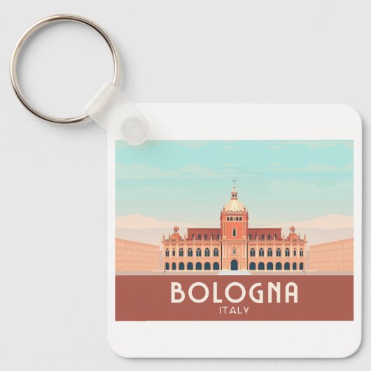 ボローニャイタリアパステルトラベル キーホルダー (正面)