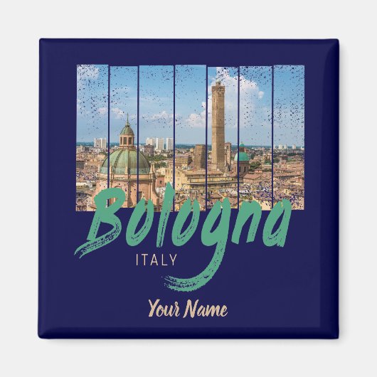 ボローニャエミリア – ロマーニャイタリアヴィンテージ土産 マグネット (正面)