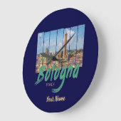 ボローニャエミリア – ロマーニャイタリアヴィンテージ土産 ラージ壁時計 (傾斜)