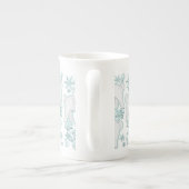 ボローニャ犬とビコンフリーズ犬スノーフレーク ボーンチャイナマグカップ (裏面)