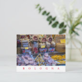 ボローニャ食品店のウィンドウビューポストカード ポストカード (スタンド正面)