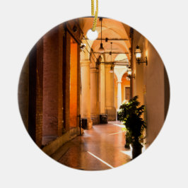 ボローニャ、イタリアの柱廊玄関 セラミックオーナメント