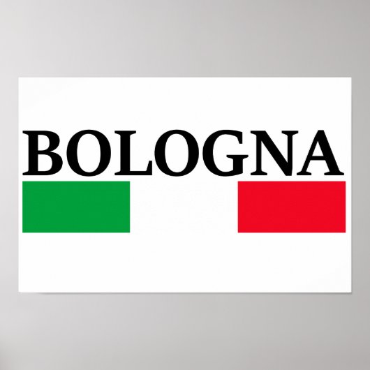 ボローニャ・イタリア、私はボローニャを愛する ポスター (正面)