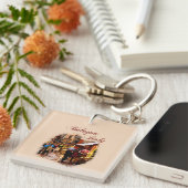 ボローニャ、イタリア:雨のショッピング キーホルダー (正面右)