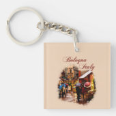 ボローニャ、イタリア:雨のショッピング キーホルダー (正面)
