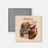 ボローニャ、イタリア:雨のショッピング マグネット (正面/裏面)