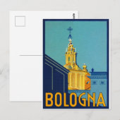 ボローニャ、街の建物、イタリア、ヴィンテージ旅行 ポストカード (正面/裏面)
