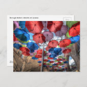 ボロー・マーケットのアンブレラ・アート、ロンドン ポストカード (正面/裏面)