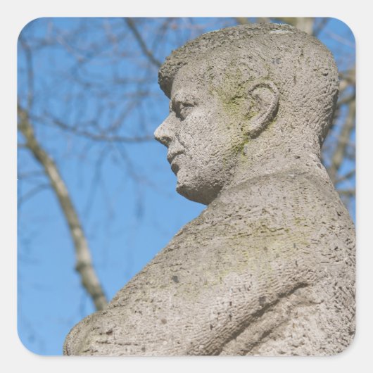 ボンのジョン・F・ケネディ像 スクエアシール (正面)