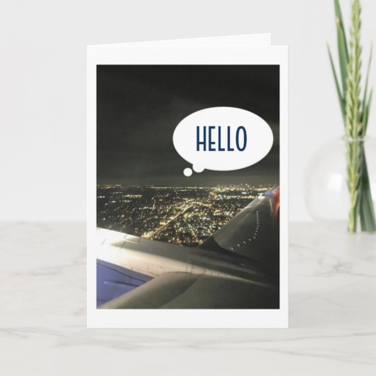 ボンの旅、さよなら、飛行機から良い旅行を持っている カード (正面)