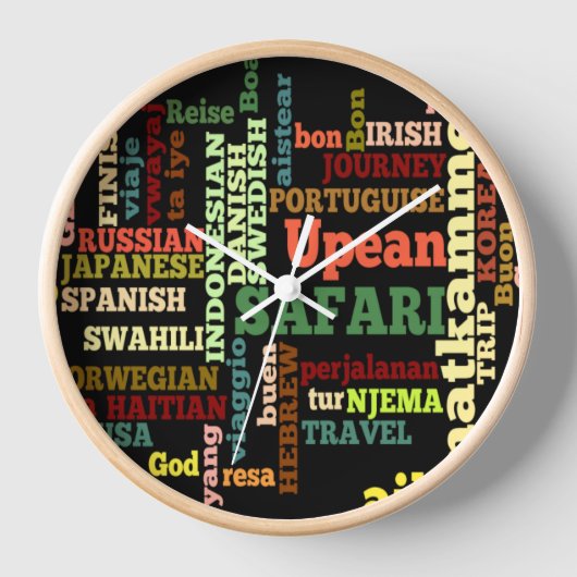 ボンアイリッシュイタリアンサファリ八和航海 壁時計 (正面)