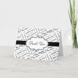 ボンアッペティディナフランスのーパーティーありがとう サンキューカード