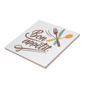 ボンアペティキッチンデコールカトラリーイラストレーション タイル (側面)