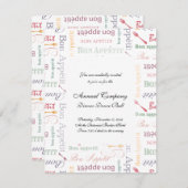 ボンアペティクラシックト型 招待状 (正面/裏面)