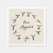 ボンアペティルビーを使ったハミングバード スタンダードカクテルナプキン (正面)