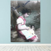 ボンアンネヴィンテージガールウィズドルル キャンバスプリント (インサイチュ (ウッドフロア))