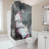 ボンアンネヴィンテージガールウィズドルル シャワーカーテン (インサイチュ)