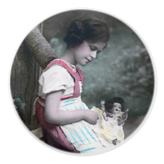 ボンアンネヴィンテージガールウィズドルル セラミックノブ (正面)