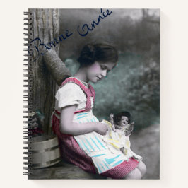 ボンアンネヴィンテージガールウィズドルル ノートブック