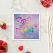 ボンエレガントペティット引用文パーソナライズされたフローラ スタンダードカクテルナプキン (インサイチュ)