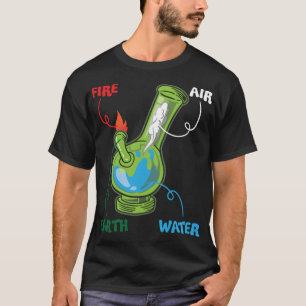 ボンエレメンツ火の水の地球の空気THC雑草スモキン Tシャツ