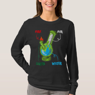 ボンエレメンツ火の水の地球の空気Thc雑草スモキン Tシャツ