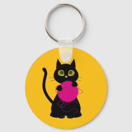 ボンカーズ!キーリング – 編み物+子猫🧶🐈⬛ キーホルダー