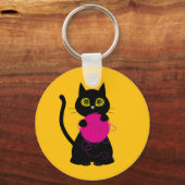 ボンカーズ!キーリング – 編み物+子猫🧶🐈⬛ キーホルダー (正面)