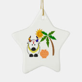 ボンガルポット、牛、木 セラミックオーナメント (右)