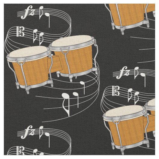 ボンゴの生地-暗闇 ファブリック (クローズアップ)