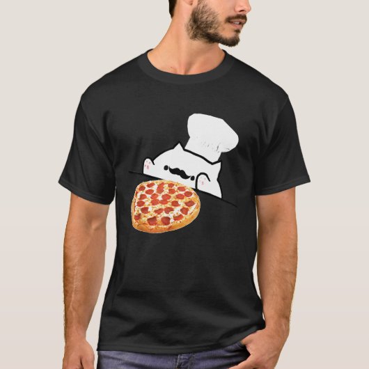 ボンゴキャットピザシェフダンクミーム Tシャツ (正面)